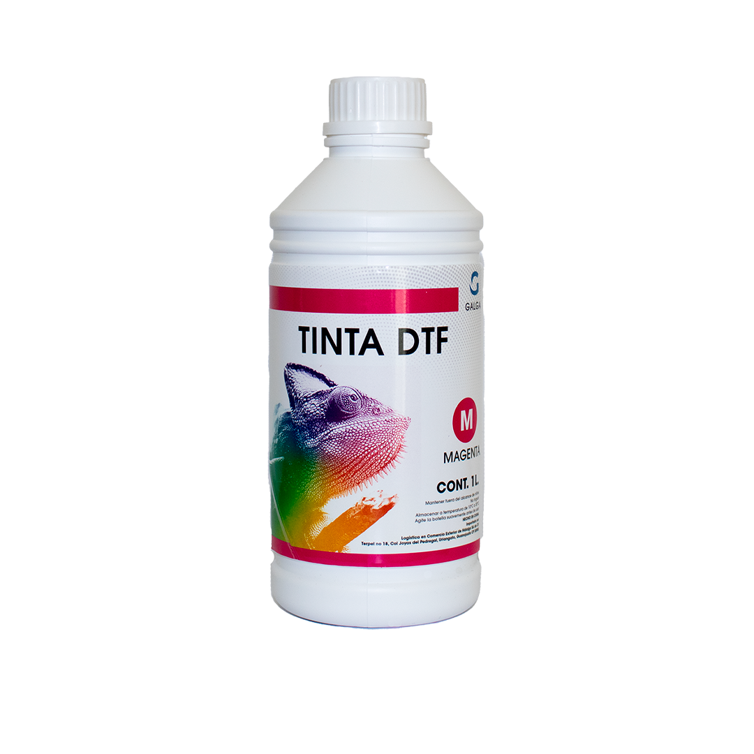 Botella de tinta DTF color magenta para impresoras direct to film