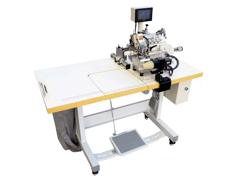SM-01C Máquina automática para colocar overlock de camisetas con cuello redondo