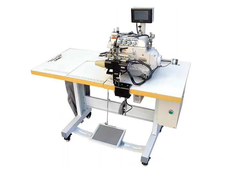 SM-01C Máquina automática para colocar overlock de camisetas con cuello redondo
