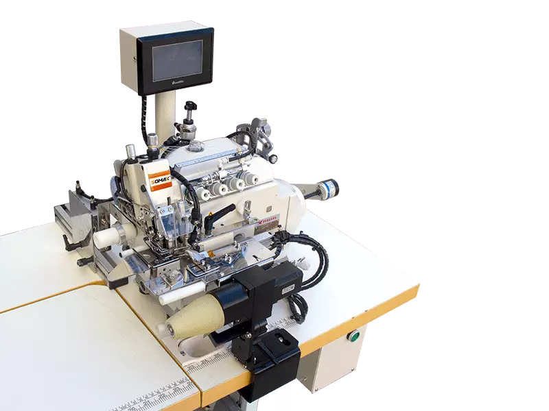 SM-01C Máquina automática para colocar overlock de camisetas con cuello redondo