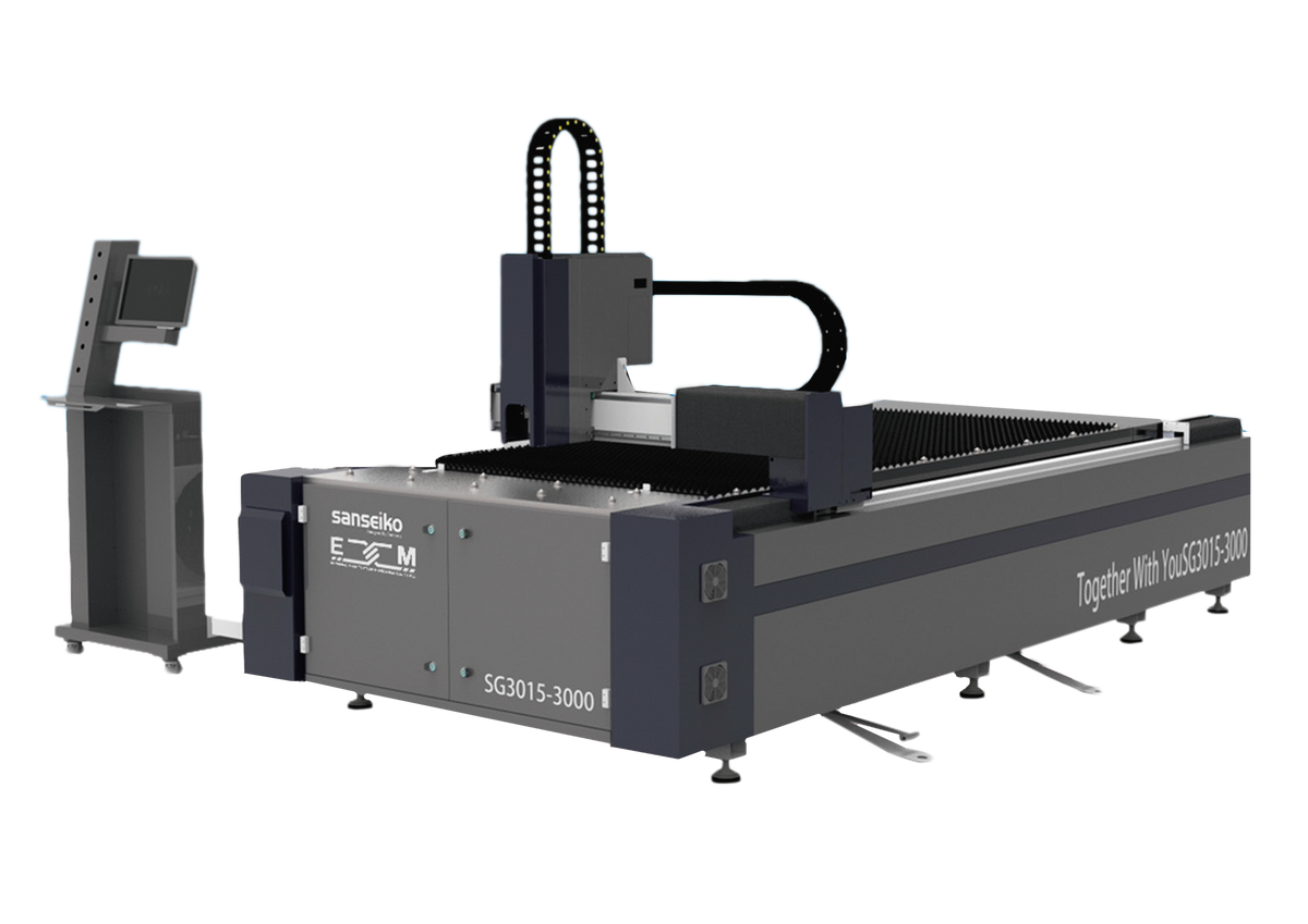 Cortadora CNC láser de fibra Sanseiko SG3015-3000 para industria metalmecánica