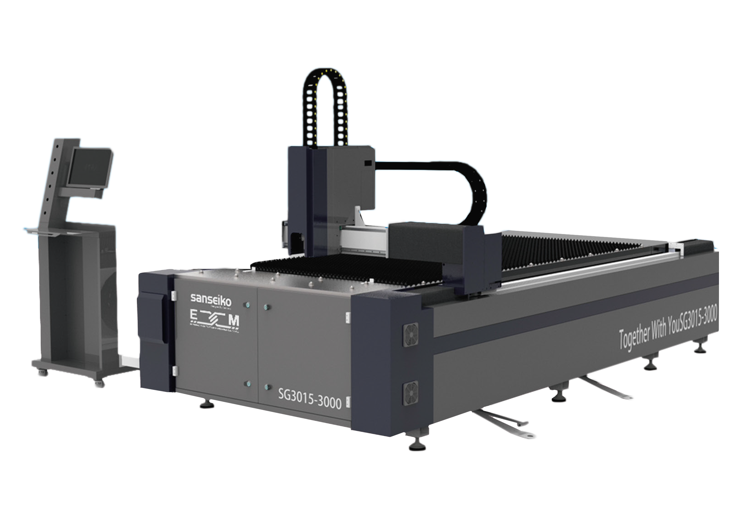 Cortadora CNC láser de fibra Sanseiko SG3015-3000 para industria metalmecánica