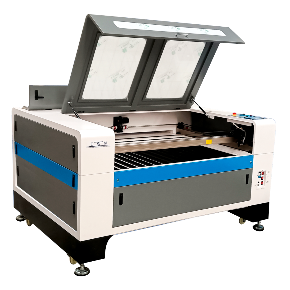 Cortadora Láser ETM 1390, diseñada para ofrecer la mejor calidad de corte y grabado láser con una potencia de peak 143w con certificaciones ambientales globales y precisión de 0.005mm.
