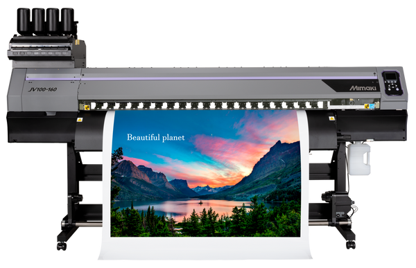 Plotter UV LED Mimaki JV100, equipo industrial de alta precisión y tecnología avanzada para impresiones digitales en México.
