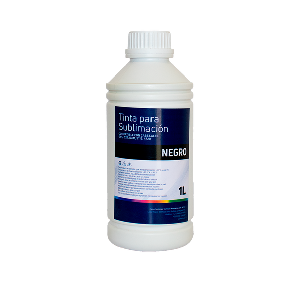 Tinta para sublimación color negro 1 litro